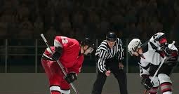 hockey referee puck drop